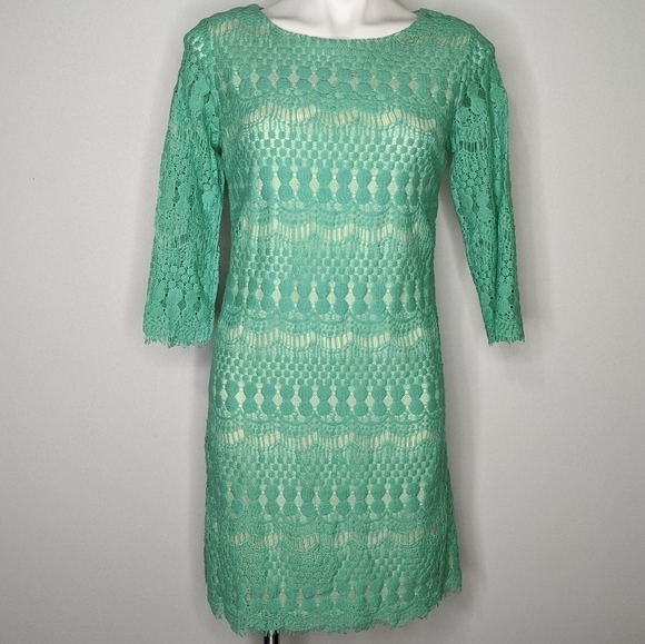 ✨3/$15  NWOT RN Studio mint lace midi dress 4 - Picture 1 of 8